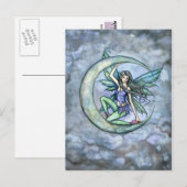 Une carte postale d'art de fée de lune (Devant / Derrière)