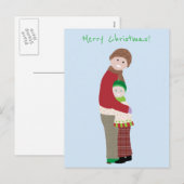 Une carte postale de câlin de Noël (Devant / Derrière)