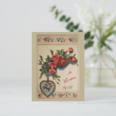 Une carte postale de cru de message de Valentine (Debout devant)