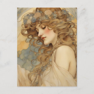 Une carte postale de femme magnifique