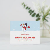 Une Carte Postale De Joyeux Vacances Personnalisab (Debout devant)