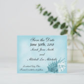 Une carte postale de mariage à la plage "Save the  (Debout devant)