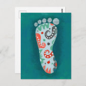 Une carte postale de pied (Devant / Derrière)