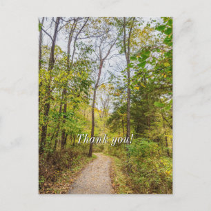 Une carte postale de remerciement de promenade aut