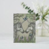 Une carte postale de salutation de licorne (Debout devant)