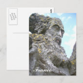 Une carte postale d'un joli statue (Devant / Derrière)