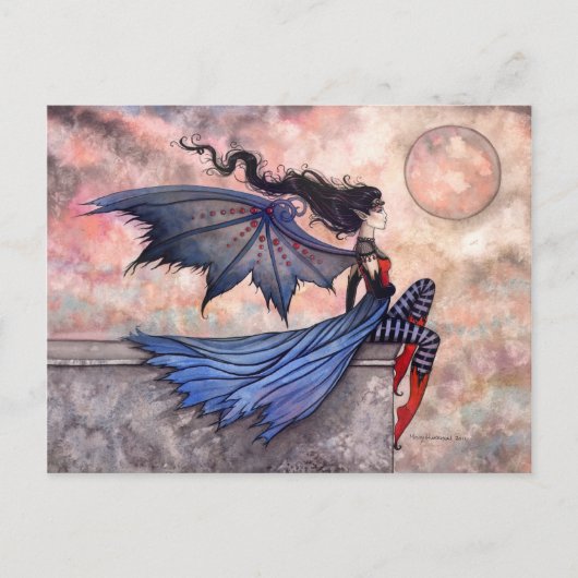 Une Carte Postale Gothique de Fée Vampire de Vent (Devant)