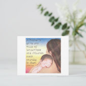 Une carte postale inspirante aux bras d'une mère (Debout devant)