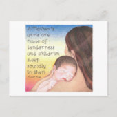 Une carte postale inspirante aux bras d'une mère (Devant)