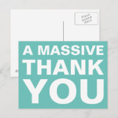Une carte postale Merci massive (Devant / Derrière)