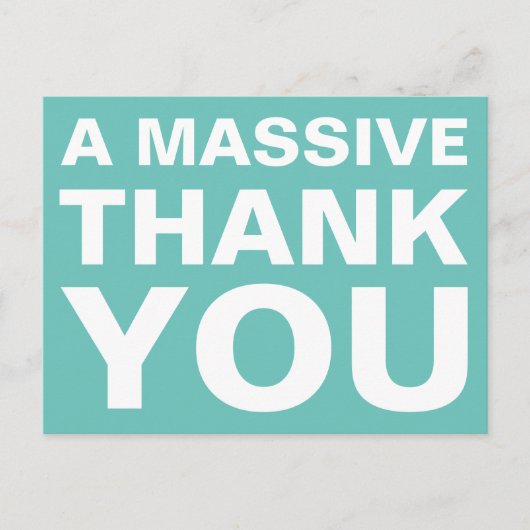 Une carte postale Merci massive (Devant)