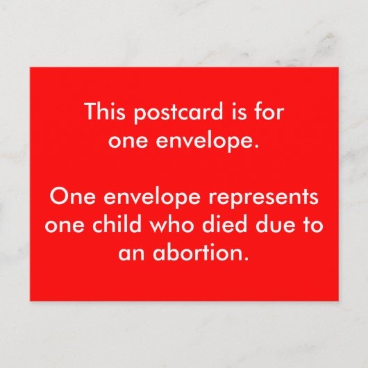 Une carte postale pour le jour rouge d'enveloppe (Devant)