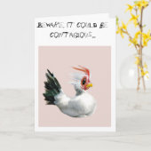 Une carte pour les amis hantés de poulet (Fleur jaune)