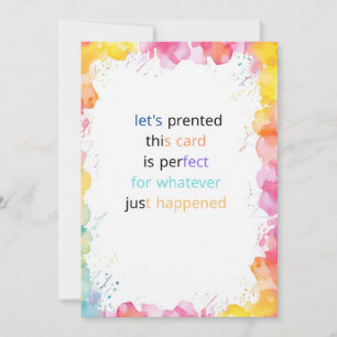 Une carte pour TOUTES les occasions. Carte de vœux