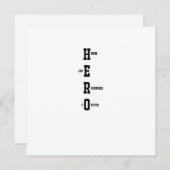 Une carte pour un HERO (Devant / Derrière)