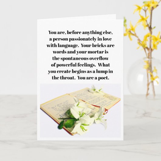 Une carte pour un poète (Fleur jaune)