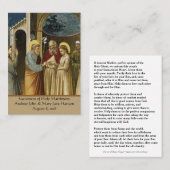 Une carte sainte de mariage de faveur catholique (Devant / Derrière)