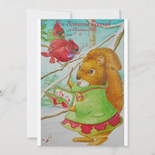 Une carte spéciale de Noël pour petites filles. (Devant)