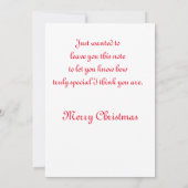 Une carte spéciale de Noël pour petites filles. (Dos)