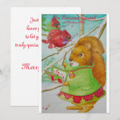 Une carte spéciale de Noël pour petites filles. (Devant / Derrière)