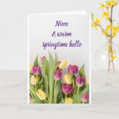 **UNE CARTE SPRINGTIME/EASTER CHAUDE** (Fleur jaune)