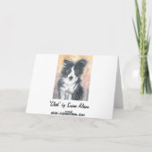 Une CARTE timide et belle de chien (Dos)