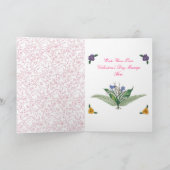 Une carte victorienne de Valentine de bouquet (Intérieur)