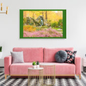 une cascade dans un parc fleuri sur toile enroulée (Insitu(Salon))