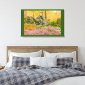 une cascade dans un parc fleuri sur toile enroulée (Insitu(Chambre))