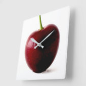 Une cerise douce - horloge murale (Angle)