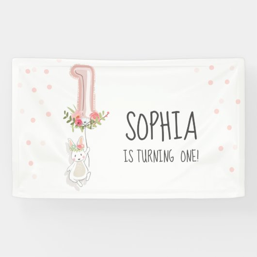 Une certaine fille rose Pâques de bannière (Horizontal)