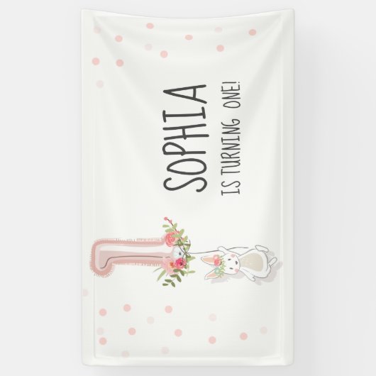 Une certaine fille rose Pâques de bannière (Vertical)