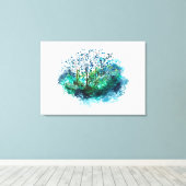 Une certaine teinte Vert Aquarelles toile Imprimer (Insitu (Plancher de Bois))