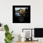 Une chanson chante doucement Poster Poème et image (Bureau à domicile)