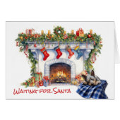 Une cheminée de chien de bétail australien attend  (Devant horizontal)