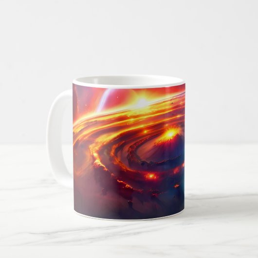 Une collection de tasses de planètes du système so (Devant gauche)