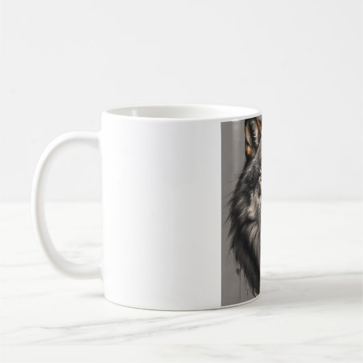 Une conception agressive de Mug loup (Gauche)