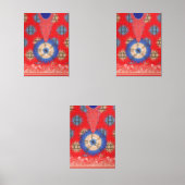 une conception d'un arrière - plan rouge avec un c (Recto)