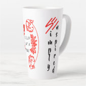 "Une coupe à la fois" Latte Mug (Angle droit)