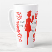 "Une coupe à la fois" Latte Mug (Angle gauche)