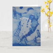 Une coupure dans la carte de voeux de nuages (Fleur jaune)