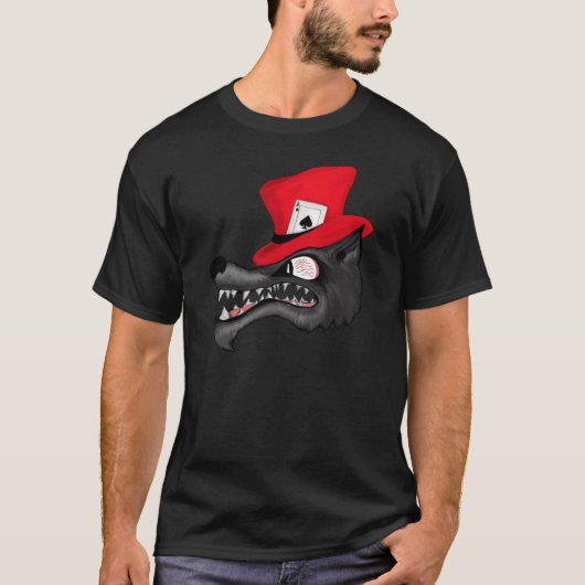 Une course de T-shirt de loup solitaire de chance (Devant)