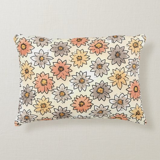 une coussin avec un tableau de fleurs confortable (Devant)