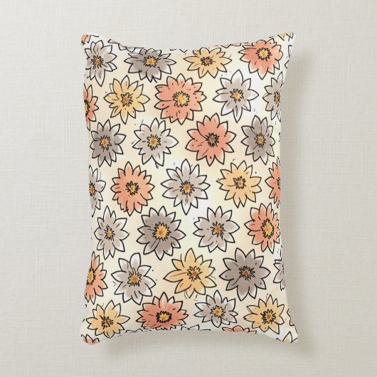 une coussin avec un tableau de fleurs confortable (Devant(Vertical))