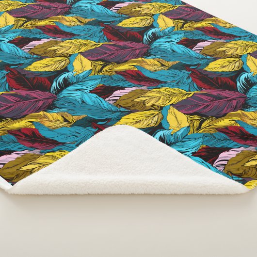 une couverture avec un motif feuille (3/4)