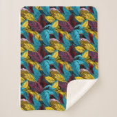 une couverture avec un motif feuille (Devant)