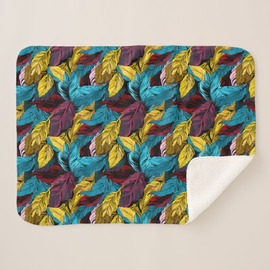 une couverture avec un motif feuille (Devant (Horizontal))