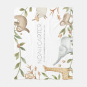 Une couverture d'animaux de safari personnalisée p (Devant)