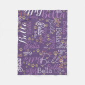 une couverture de chien pourpre et personnalisée (Devant)