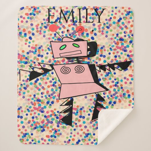 Une couverture de sherpa pour les filles. Nom pers (Devant)